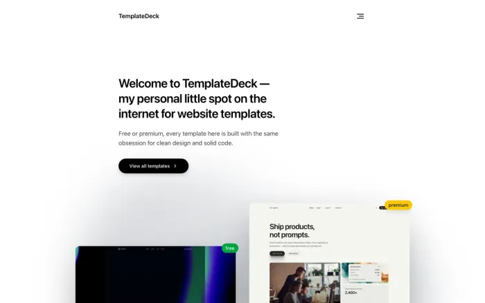 Screenshot of TemplateDeck