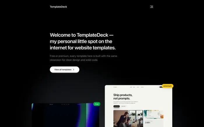 Screenshot of TemplateDeck